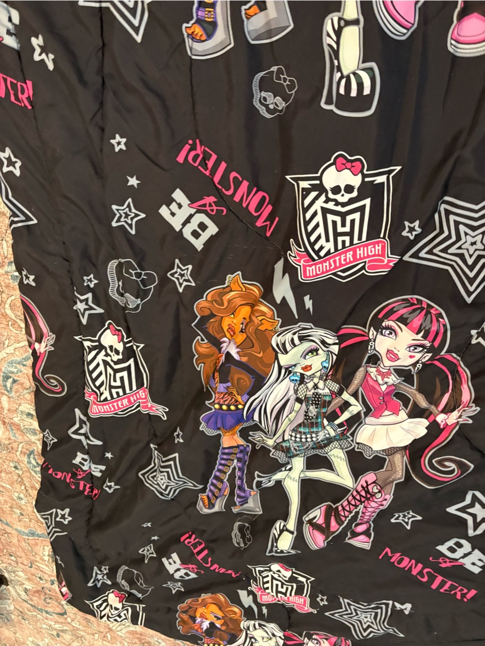 2013 Monster High Twin Hot Pink Reversible Bed Comforter